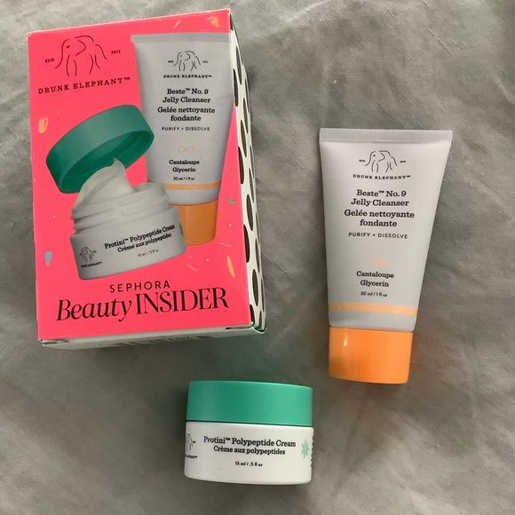 New Drunk Elephant set. Protini Polypeptide Cream & Beste No. 9 Jelly Cleanser - Picture 1 of 8